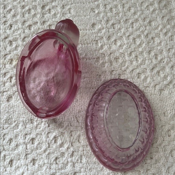 Pink Glass Rabbit Candy Dish - Picture 6 of 8